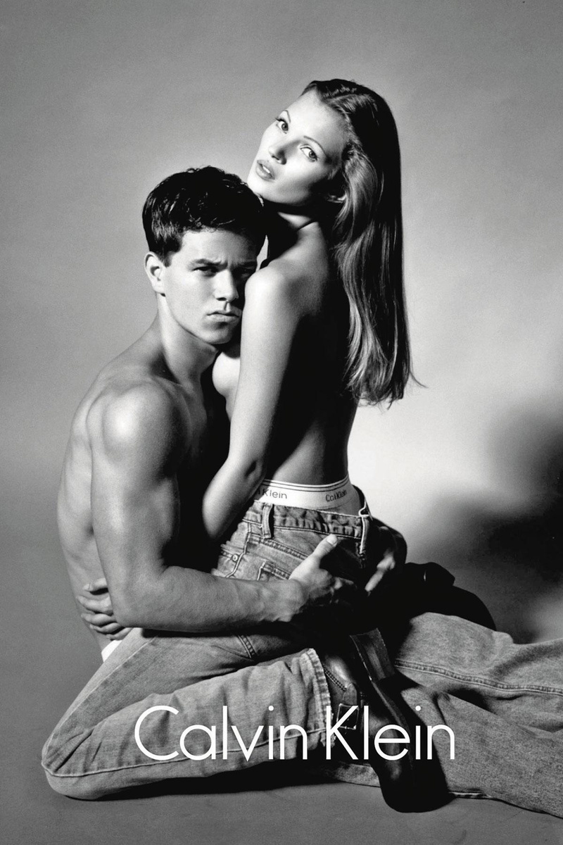 Kate Moss et Mark Wahlberg pour Calvin Klein en 1992., SDP