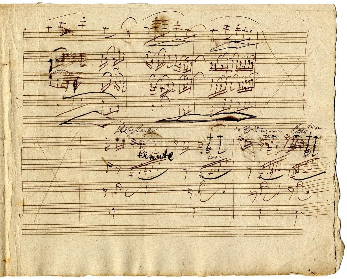 Ludwig van Beethoven, Third Movement of the Quartet in F Major, opus 135 (Lento assai e cantante tranquillo), 1826, Musée royal de Mariemont, Morlenwelz