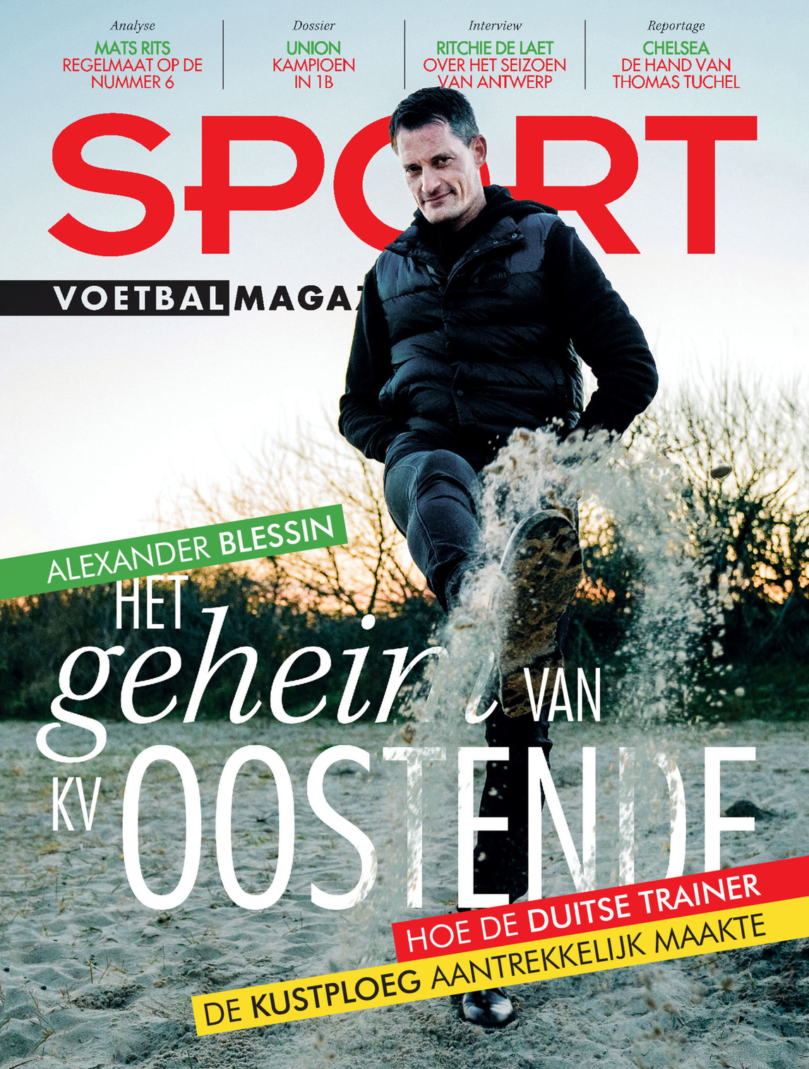 Alexander Blessin staat deze week op de cover van Sport/Voetbalmagazine, Sport/Voetbalmagazine