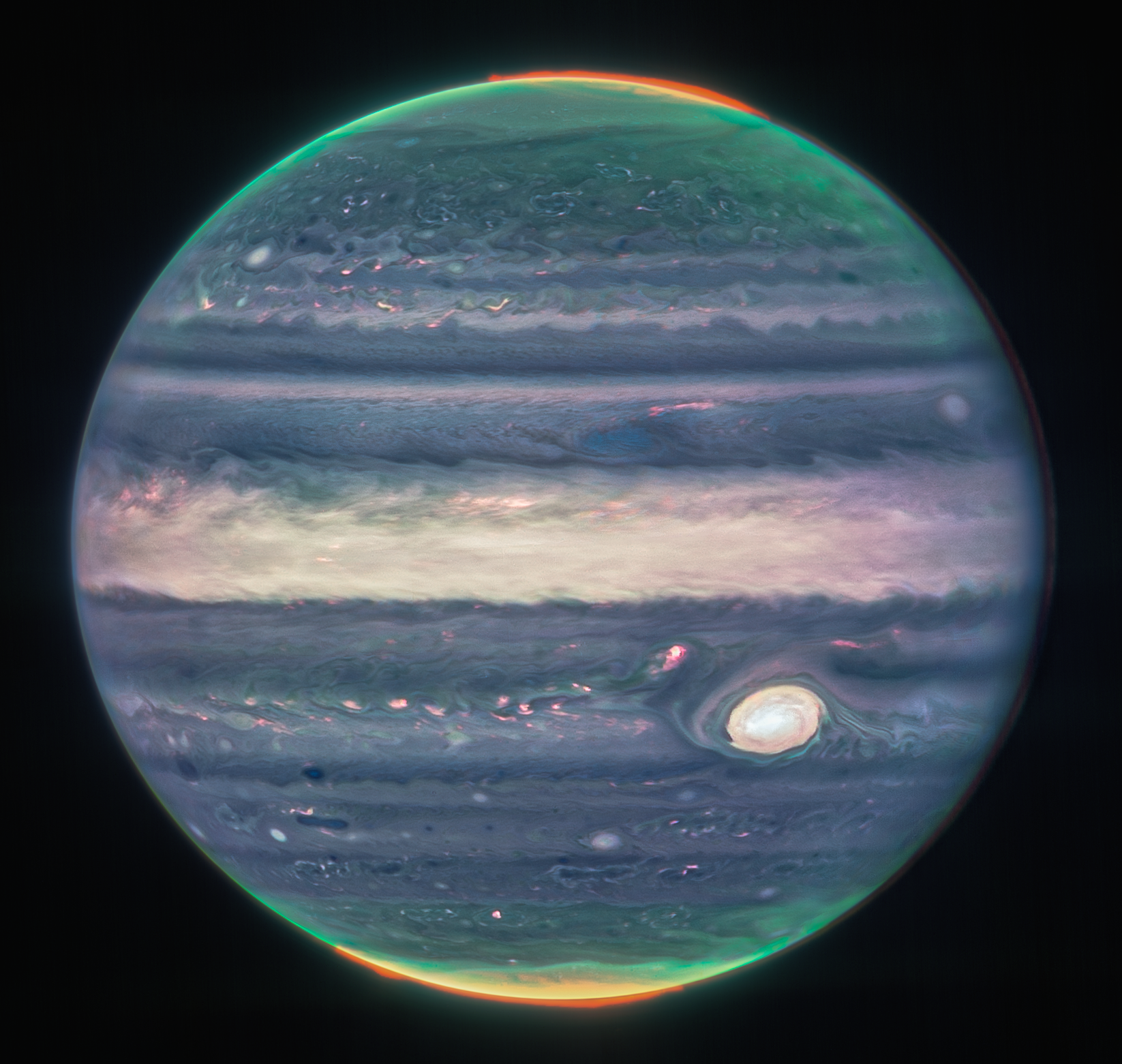 Jupiter, gefotografeerd door de James Webb-ruimtetelescoop in augustus 2022., NASA/ESA