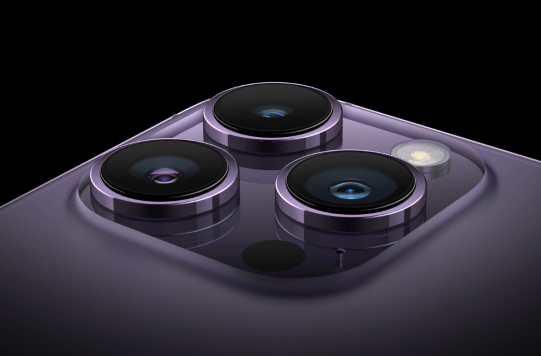Het camera-eiland van de iPhone 14 Pro-modellen., Apple