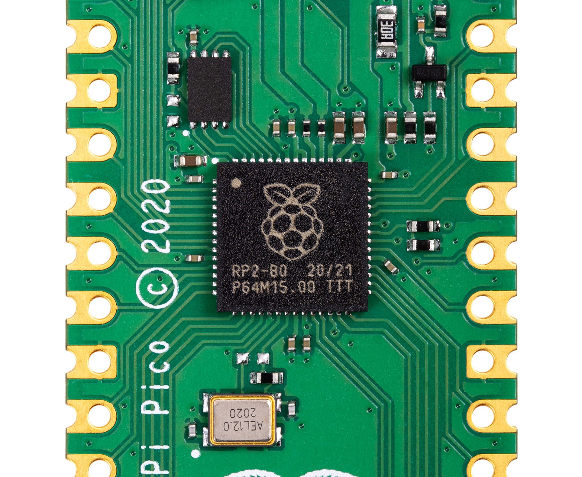 De Raspberry Pi Pico steunt op de eigen RP2040 chip., Rasperry Pi Foundation