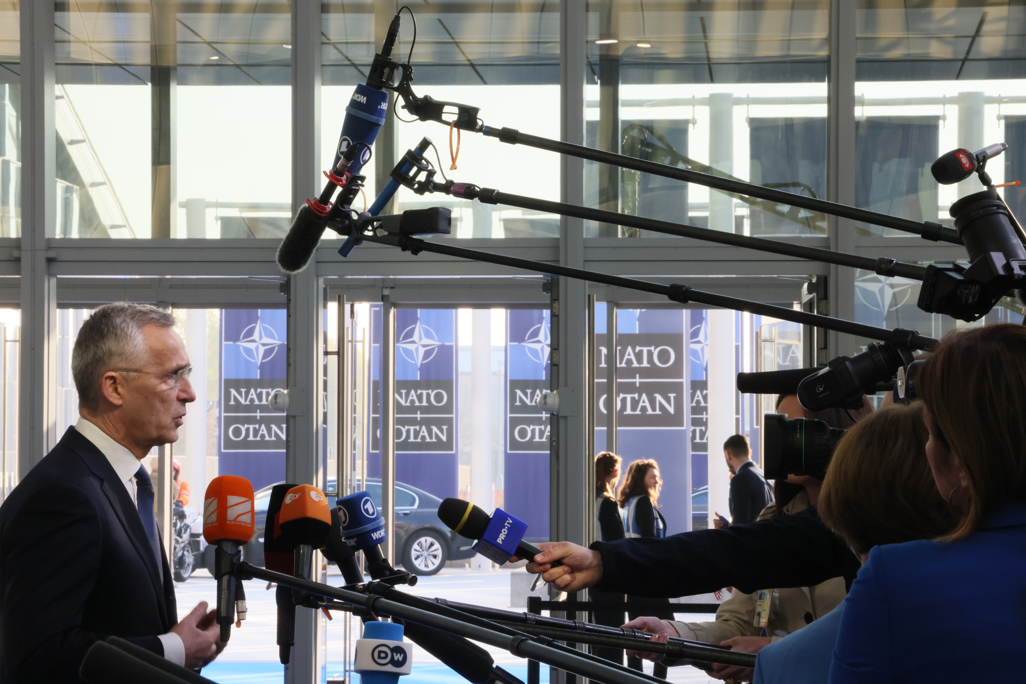 Le Secrétaire Général de l'OTAN Jens Stoltenberg à l'ouverture du Sommet de l'OTAN., BELGA