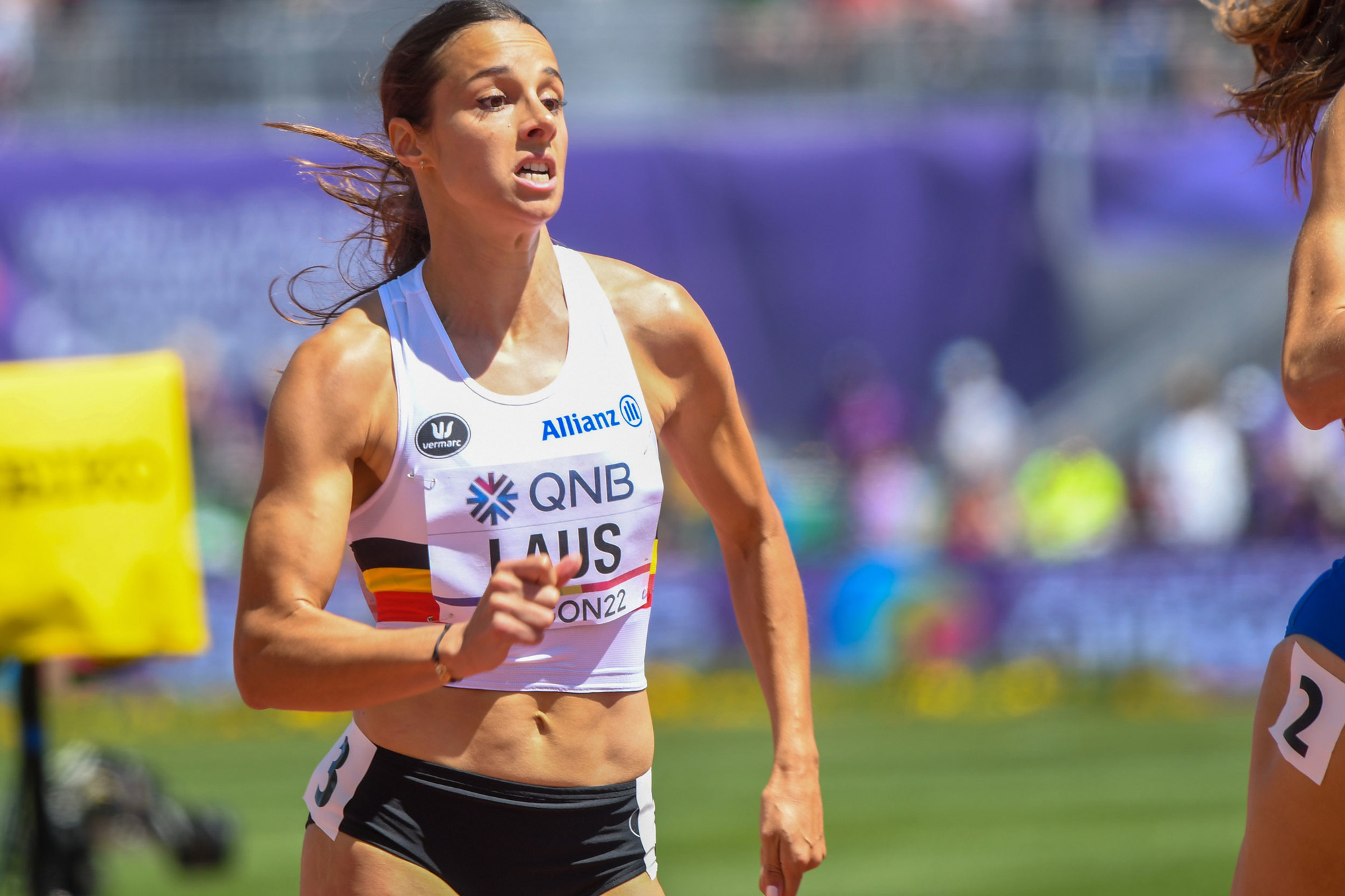 Camille Laus snelde als slotloopster naar de tweede plaats., Belga