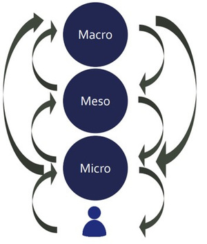 Figure 1. Modèle circulaire de collaboration des différents niveaux, -