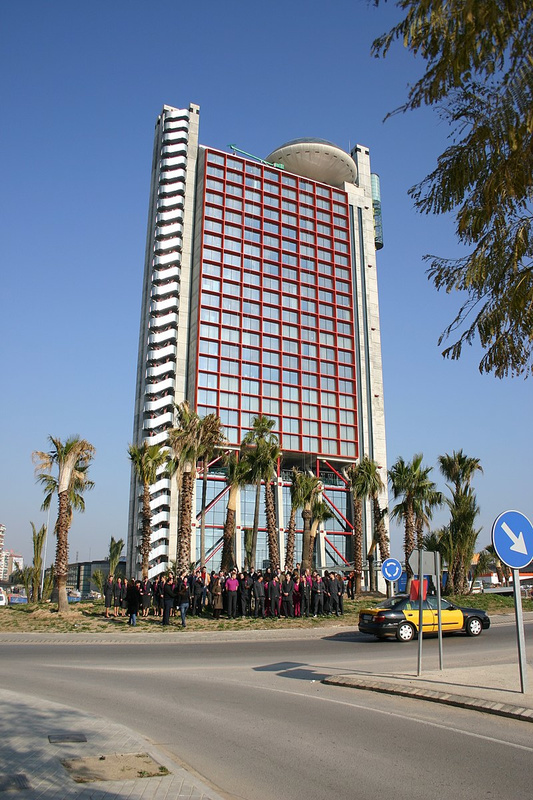 L'Hotel Hesperia Tower à L'Hospitalet de Llobregat près de Barcelone en Espagne, construit en 2006, Getty