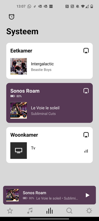 De Roam verschijnt net als een andere Sonos-speaker in de app., DN/KVdS